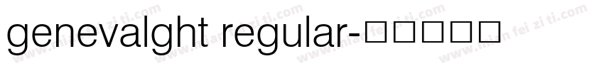 genevalght regular字体转换